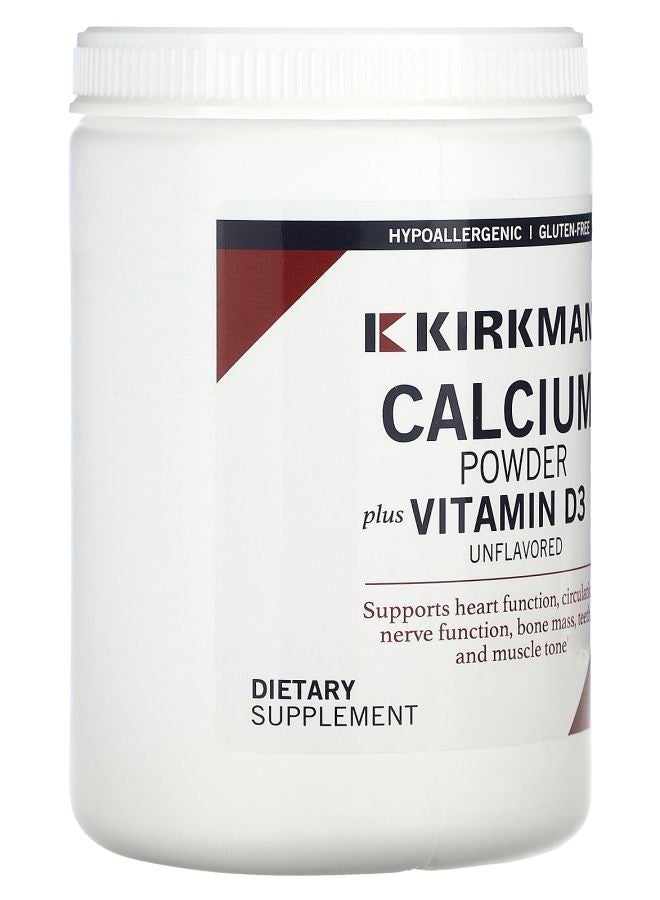 Kirkman Labs Calcium Powder Plus Vitamin D-3 Unflavored 16 oz (454 g) - Image 2