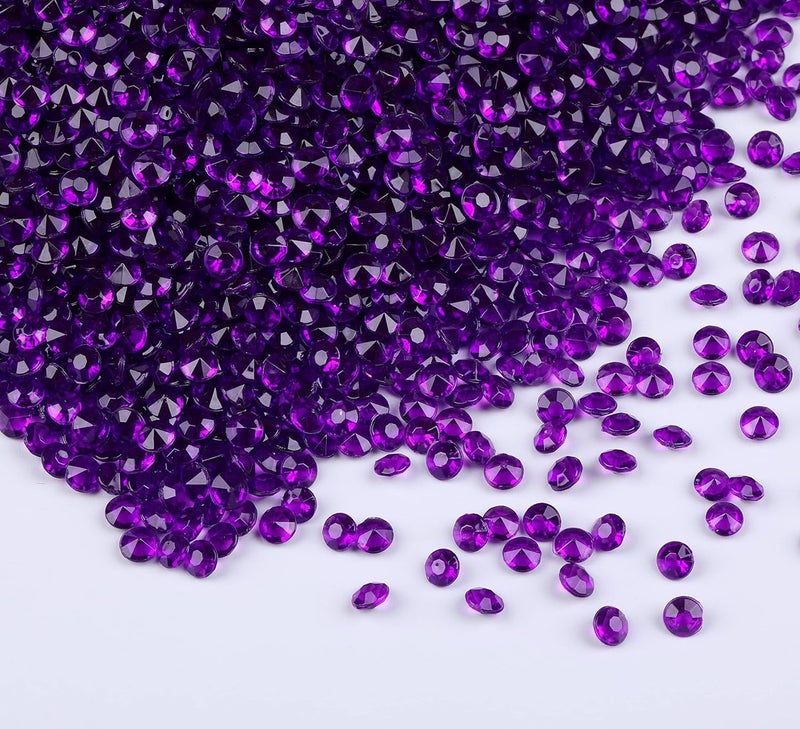 Gintoaria 10000 قطعة/عبوة ألماس أكريليك وكرستالات كونفيتي لتزيين طاولات الزفاف وحشو المزهرية 4.5 ملم حجر الراين للزفاف، حفل الاستحمام للعروس، زخارف حبات المزهرية (بنفسجي غامق) - Image 1