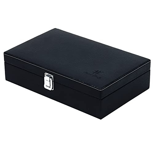 Hard Craft Watch Organiser Box Collection Case Holder | 10 Slots PU Leather Accessories Storage Box For Men Women | Removable Watch Pillows | Black Color - Image 3