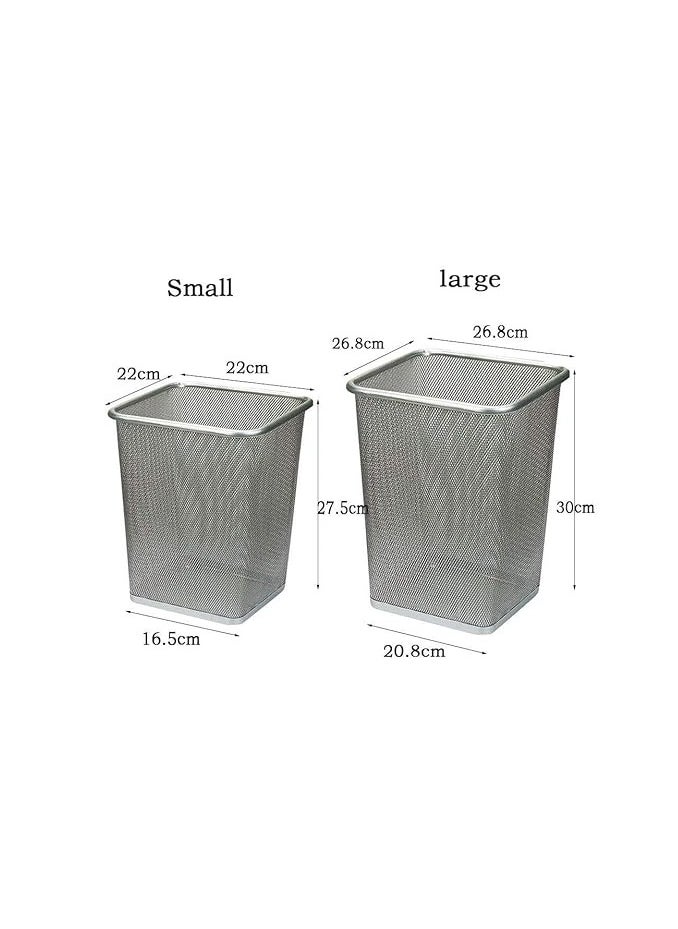 Spaceshoop Mesh Wastebasket,office Trash Can,recycling Bin Mesh Metal Trash Bin,Cage For Office, Bedroom And Is Lightweight, Sturdy And Collects Rubbish Square (Large)  - Image 3