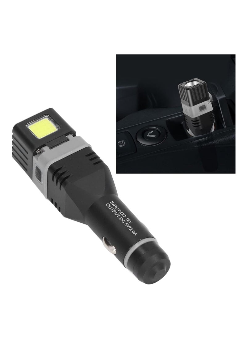 Generic - Flat Flashlight, Multifunctional Car Chargeable Mini Flashlight 4 Light Modes XPG COB Torch for Outdoor Camping - Image 1