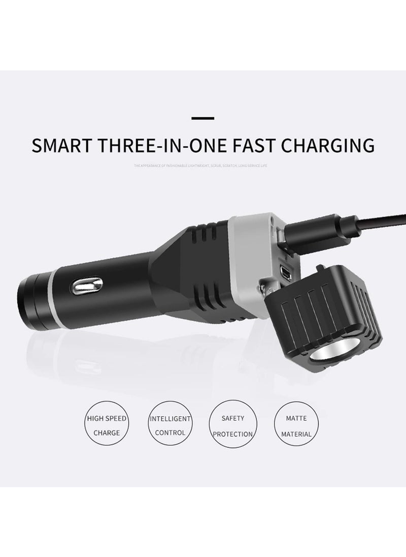 Generic - Flat Flashlight, Multifunctional Car Chargeable Mini Flashlight 4 Light Modes XPG COB Torch for Outdoor Camping - Image 1