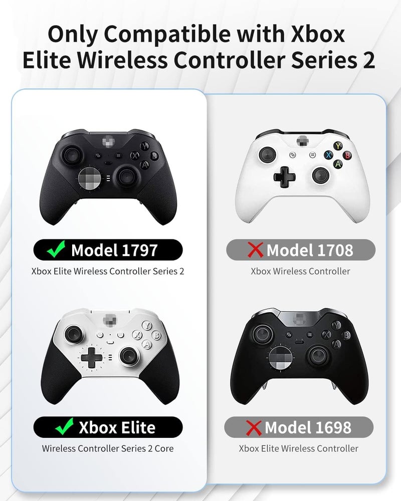 OLCLSS Metal Thumbsticks for Xbox Elite Controller Series 2, Xbox Elite Controller Series 2 Accessories Components Metal Mod 4 Swap Magnetic Joystick, 4 Paddles, 1 Standard D-Pads - Image 2