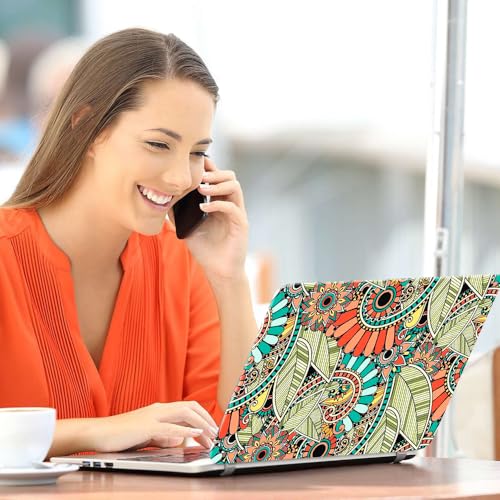Inkykart Floral F45 Top+Wrist Pad Vinyl Laptop Skin/Sticker/Cover for 14 Inches Laptops Laminated-Removable-HD Quality Compatible for Hp-Dell-Sony-Lenovo-Asus etc.(13.8x9.6 Inches) - Image 5