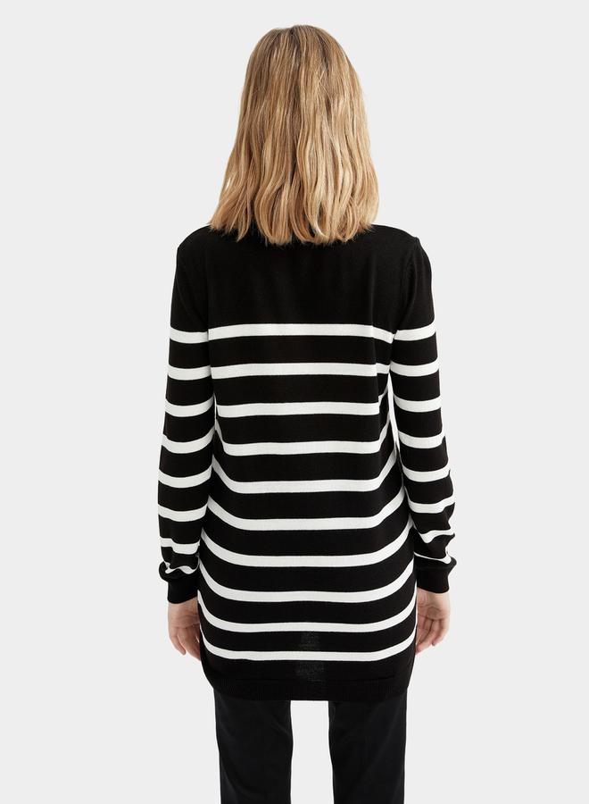 DeFacto DeFacto Relax Fit Striped Knit Tunic Sweater - Image 5