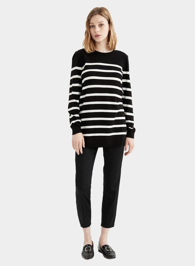 DeFacto DeFacto Relax Fit Striped Knit Tunic Sweater - Image 3