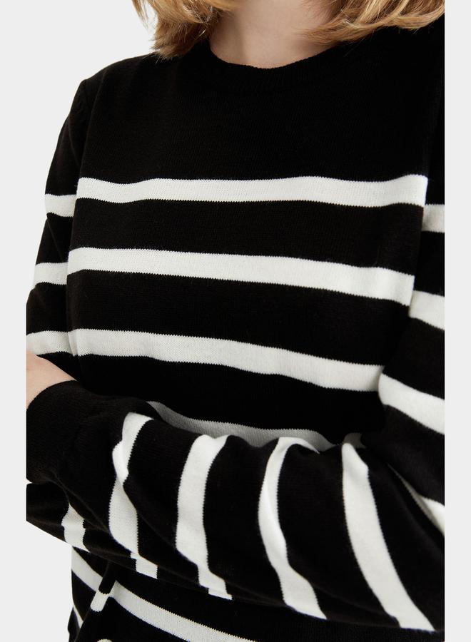 DeFacto DeFacto Relax Fit Striped Knit Tunic Sweater - Image 4