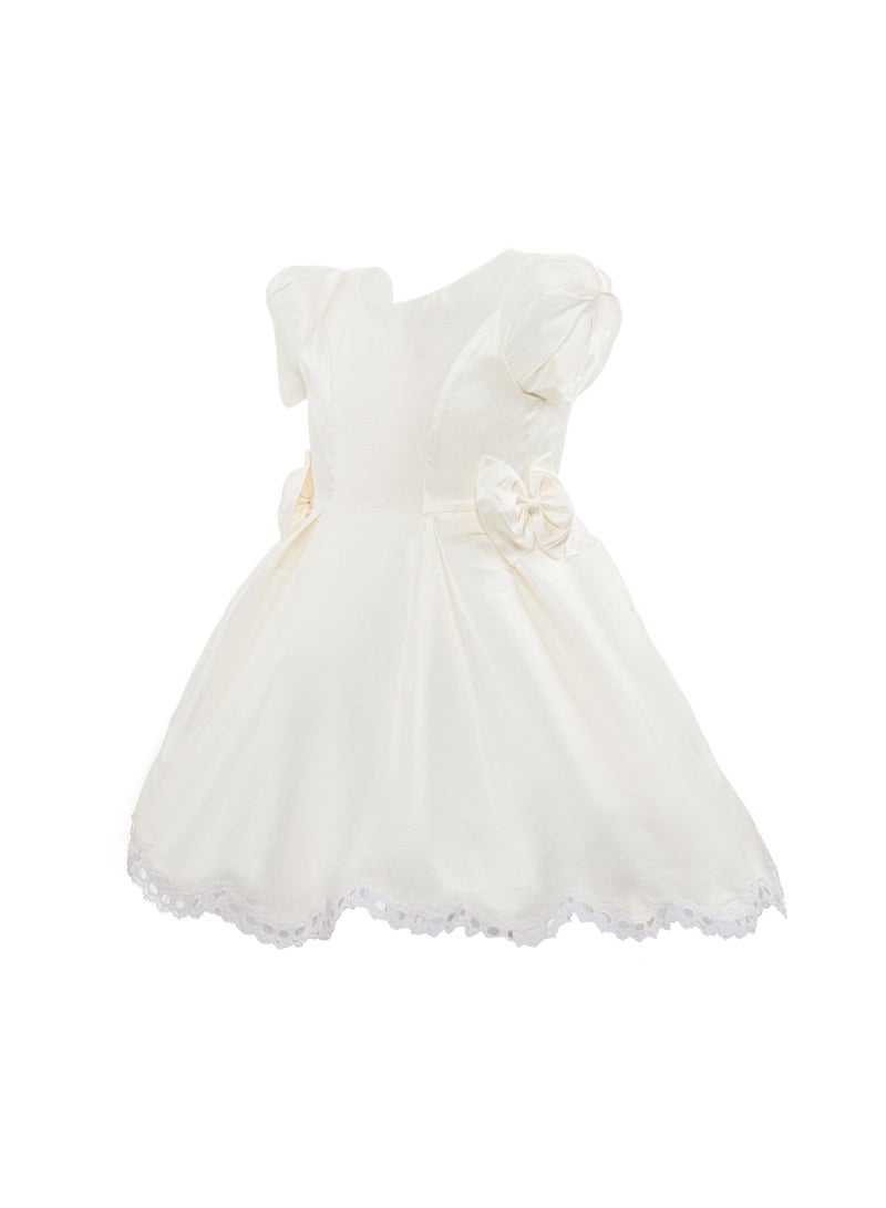 QUEEN WHITE Girls Party Dress, Princess Dress Party Wear Wedding Evening Formal Pageant Dance Gown for Birthday Kid Girls Elegant - Image 3