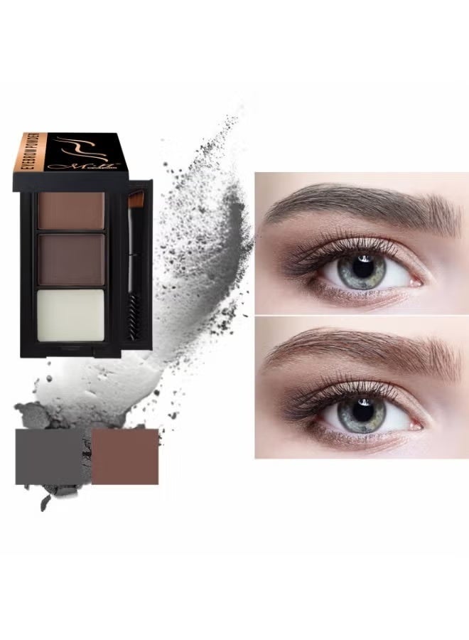 Mn MENOW Long-Lasting Eyebrow Powder Kit with Mirror and Dual Brush – Two Blendable Shades for Fuller, Thicker, Perfectly Defined Brows – Waterproof, Smudge-Proof, High-Quality Makeup for Natural or Dramatic Look - Image 2