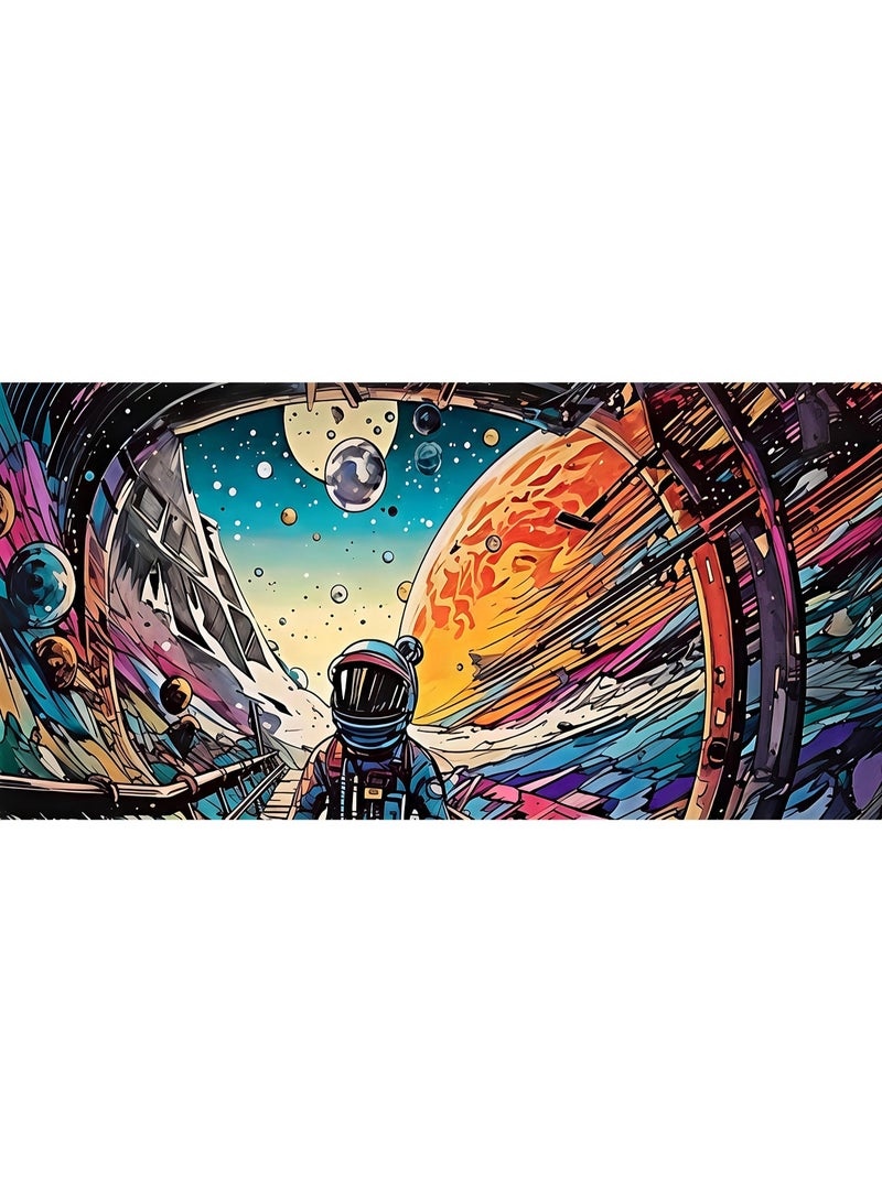 Large sized mouse pad designed specifically for gaming and office desktops, featuring anti slip locking technology to prevent wrist injuries - Image 2