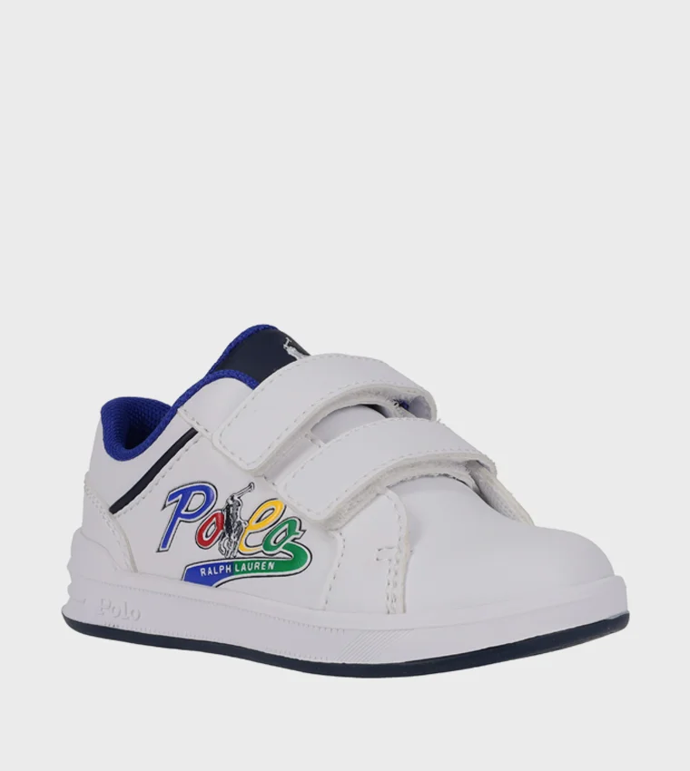 POLO RALPH LAUREN HERITAGE COURT IV Graphic EZ Velcro Closure Sneakers