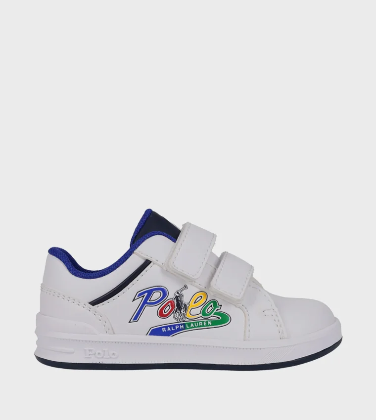 POLO RALPH LAUREN HERITAGE COURT IV Graphic EZ Velcro Closure Sneakers