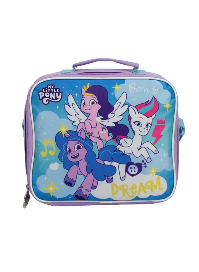 SunCe My Little Pony Insulated Zipper Closure Lunch Tote Purple and Blue 9.05 x 3.54 x 10.63 Inch SUNS-2251MLO  - Image 1