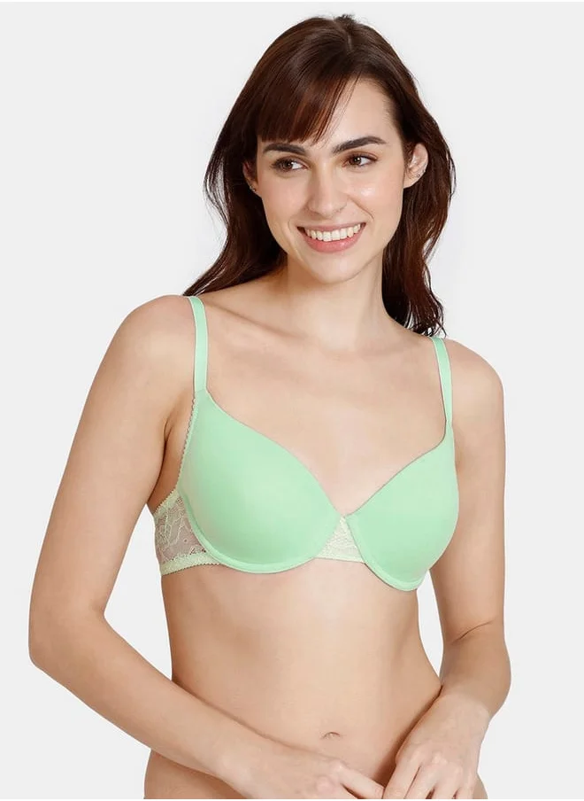 zivame Zivame Solid Wired Padded T-shirt Bra with Adjustable Straps