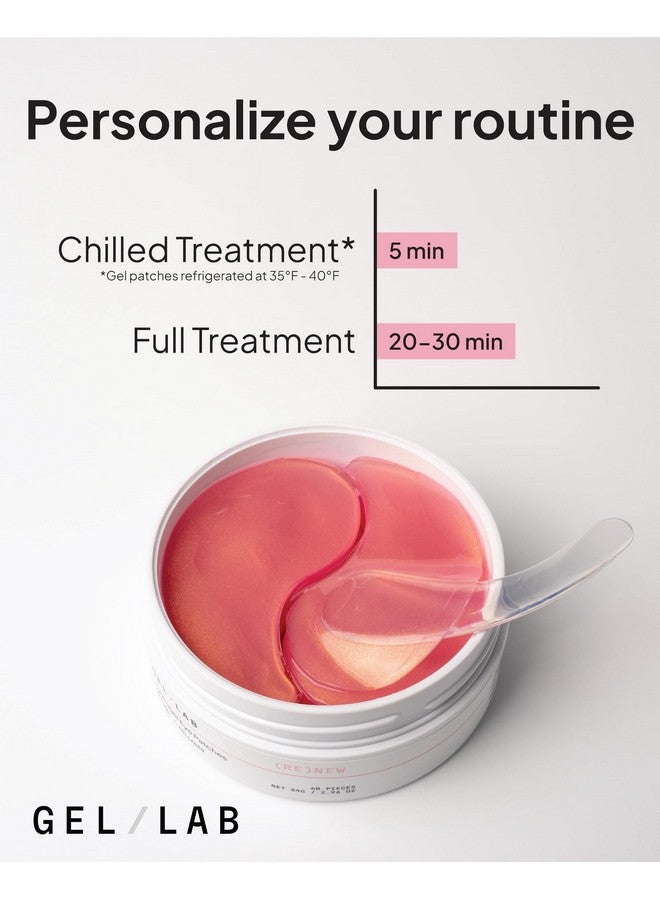 GEL LAB Renew Under Eye Gel Patch Korean Hydrating Eye Mask Retinol & Collagen Reduces Fine Lines And Wrinkles While Balancing And Brightening Skin Tone 60 Patches  - Image 4