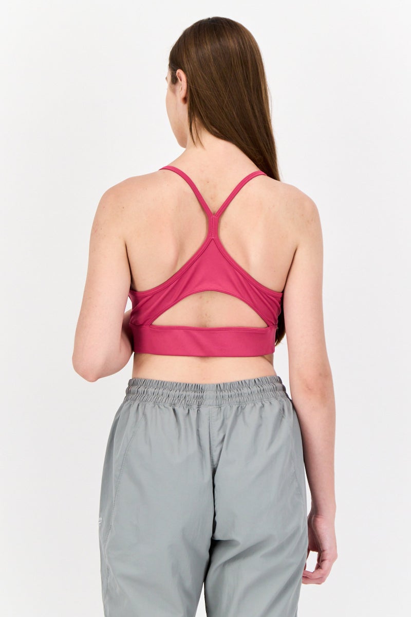 Reebok Women Sportswear Fit Padded Training Sports Bra, Pink - Image 3