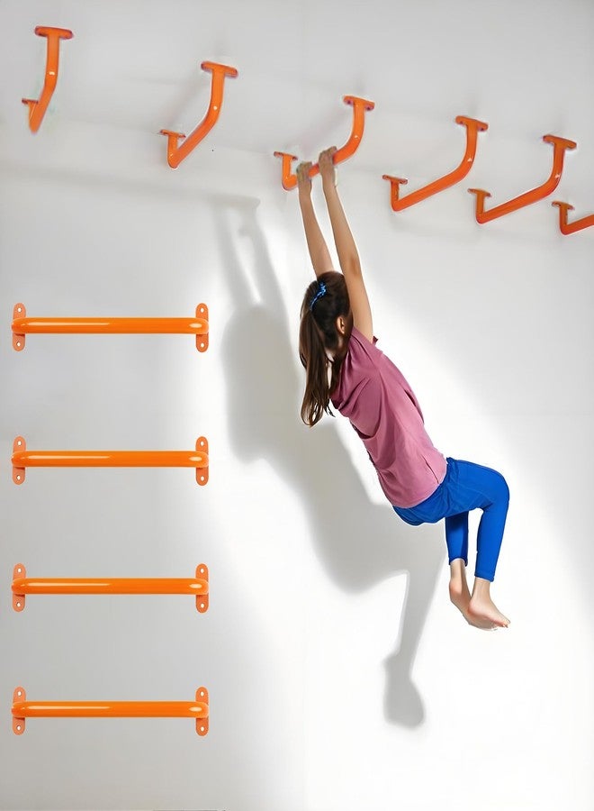 Purife 6 Pieces 17 Inch Orange Safety Playground Handles Outdoor - Metal Playset Accessories Handles Swing Sets Attachment Grab Bars, Indoor Kids Ceiling Monkey Bar for Play Structure - Image 4