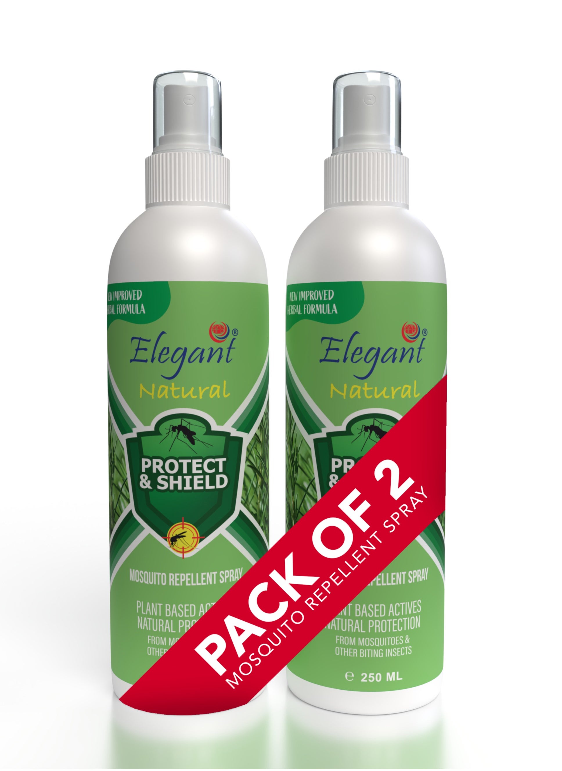 Natural Mosquito Repellant Spray 250ML Plant Based Twin Pack 