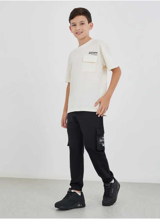 Styli Styli Oversized Chest Pocket T-Shirt and Joggers Set