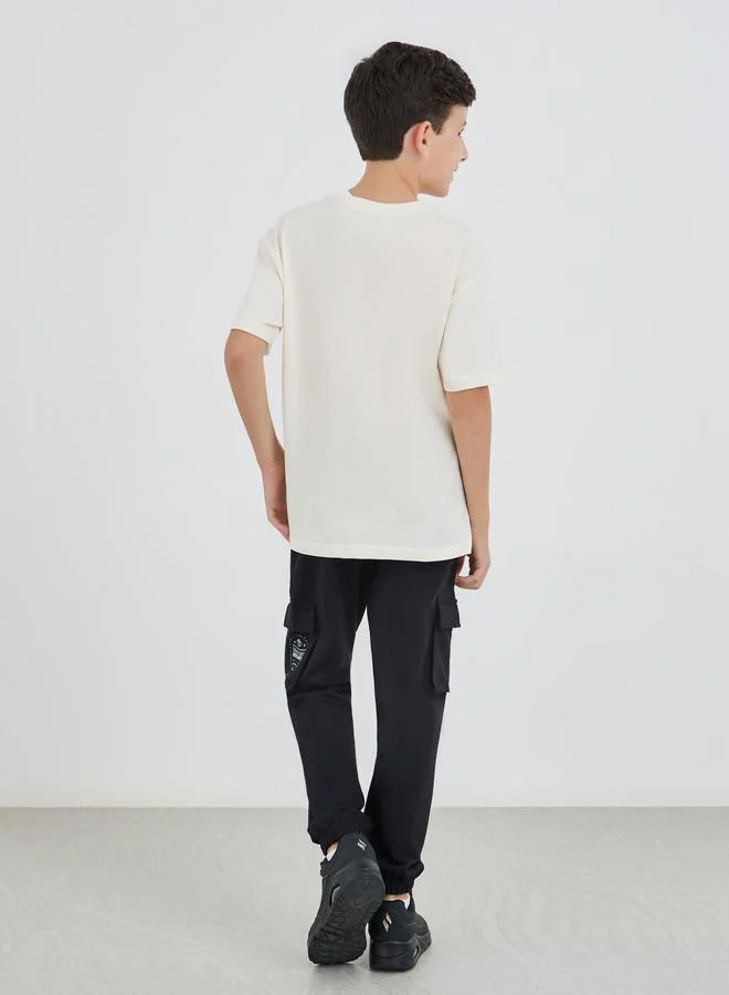 Styli Styli Oversized Chest Pocket T-Shirt and Joggers Set
