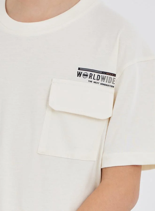 Styli Styli Oversized Chest Pocket T-Shirt and Joggers Set
