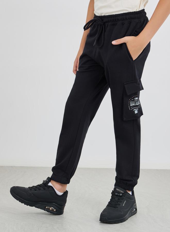 ستايلي طقم تيشيرت وجوجرز ستايلي بقصة واسعة وجيب صدر - Image 5