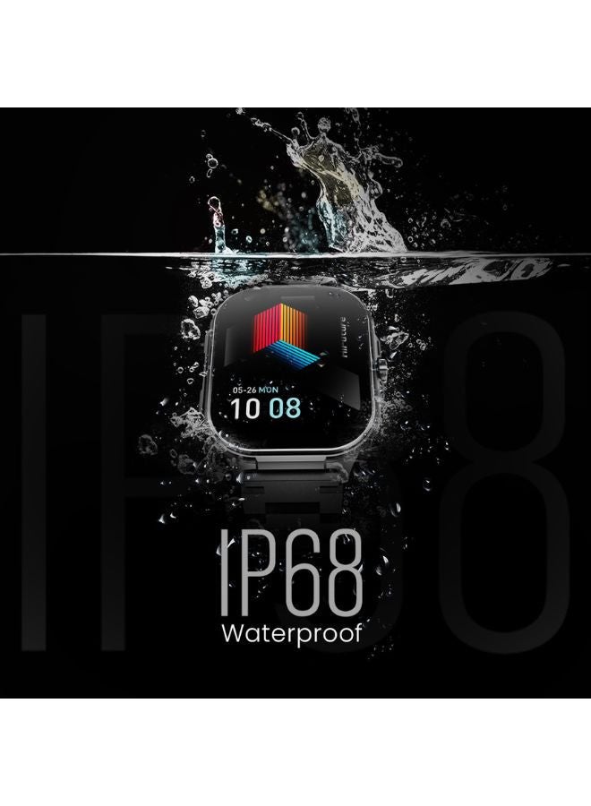 HiFuture Ultra3 PRO Premium Stainless Steel Smart Calling Watch, 2.04 Inch AMOLED Display, Black - Image 3