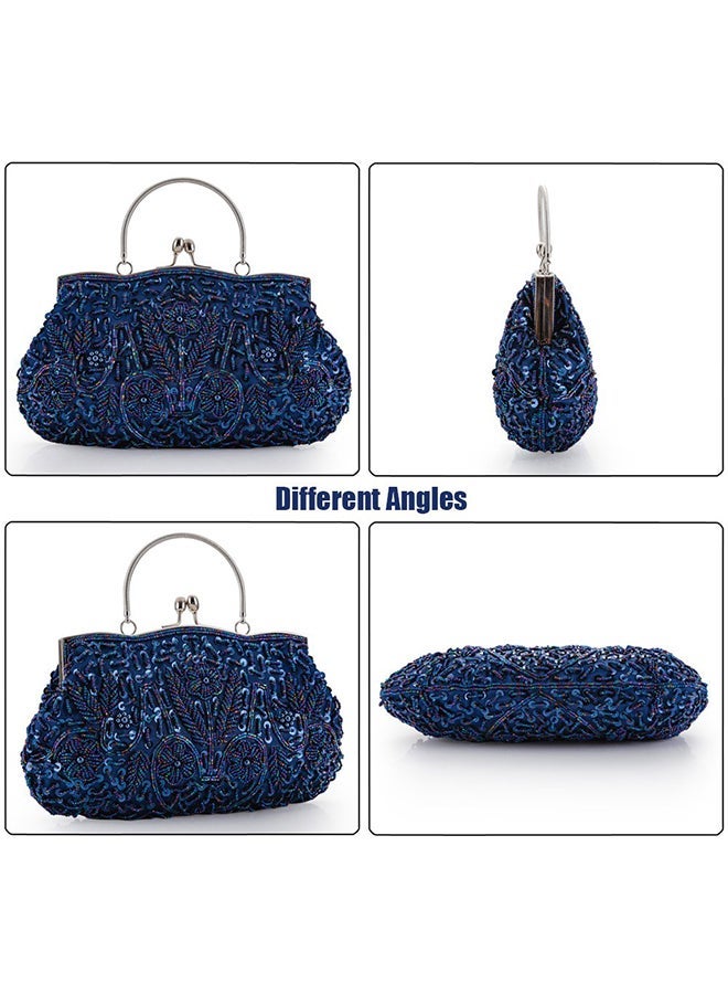 NIBEMINENT Trendy Evening Clutch Bag Blue - Image 3