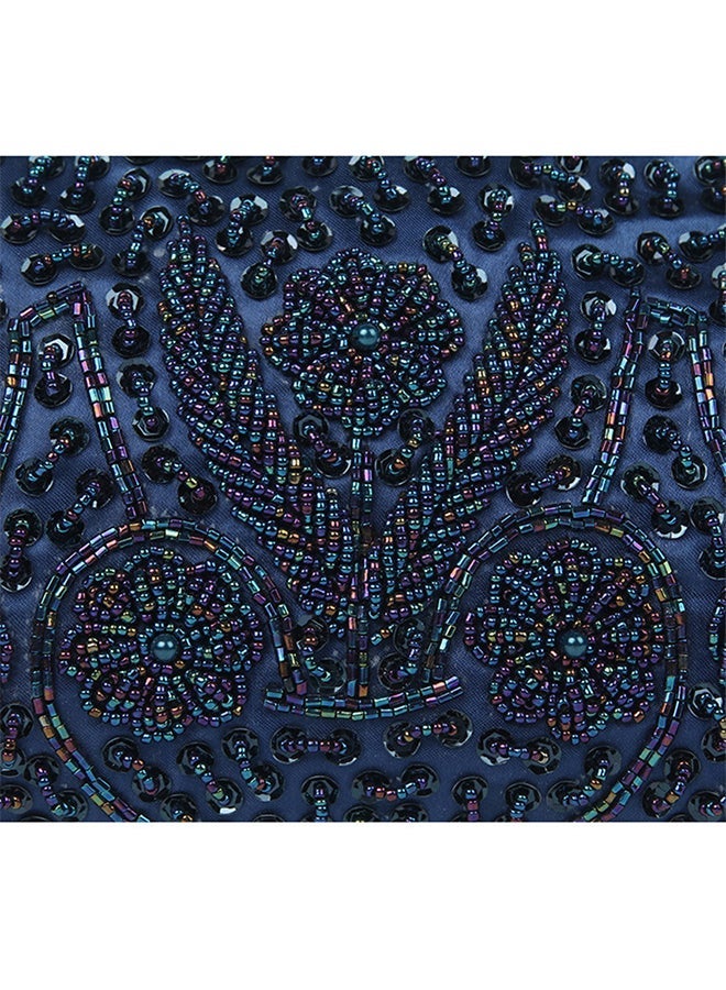 NIBEMINENT Trendy Evening Clutch Bag Blue - Image 4