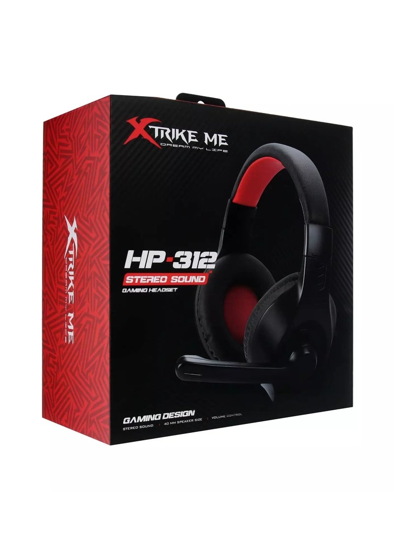 XTRIKE ME HP-312 Stereo Gaming Wired Headset - Black - Image 2