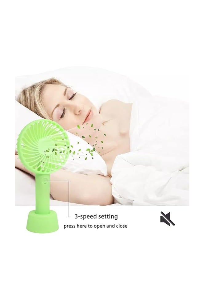 ماركة غير محددة - مروحة محمولة – موديل - SS-2 – قابلة للشحن – USB – لون (أخضر) - Image 1