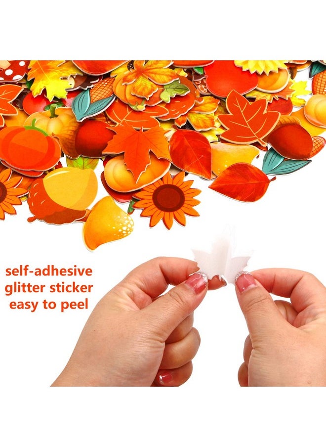 Fancy Land - Leaf Foam Stickers Fall Craft Sticker For Autumn Thanksgiving Scrapbooking Party Decoration 250 Pcs - Image 1