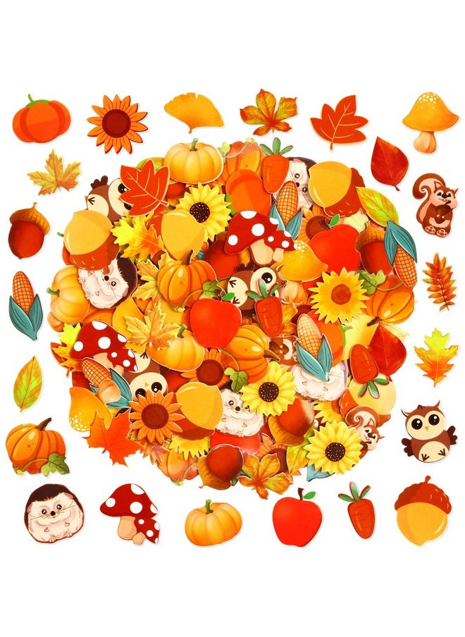 Fancy Land - Leaf Foam Stickers Fall Craft Sticker For Autumn Thanksgiving Scrapbooking Party Decoration 250 Pcs - Image 1