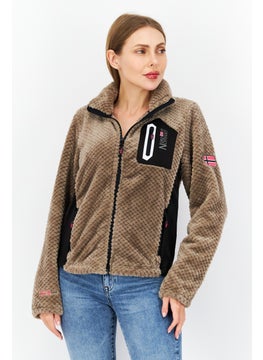 Women Embroidered Logo Softshell Jacket, Taupe - pzsku/Z581425F1F41A323DF0E9Z/45/_/1724350980/05e70dc6-7372-466b-bcd2-9284ffde2887