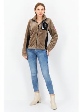 Women Embroidered Logo Softshell Jacket, Taupe - pzsku/Z581425F1F41A323DF0E9Z/45/_/1731852670/bf445c07-cd7b-4eb0-9572-4e45167e29c8