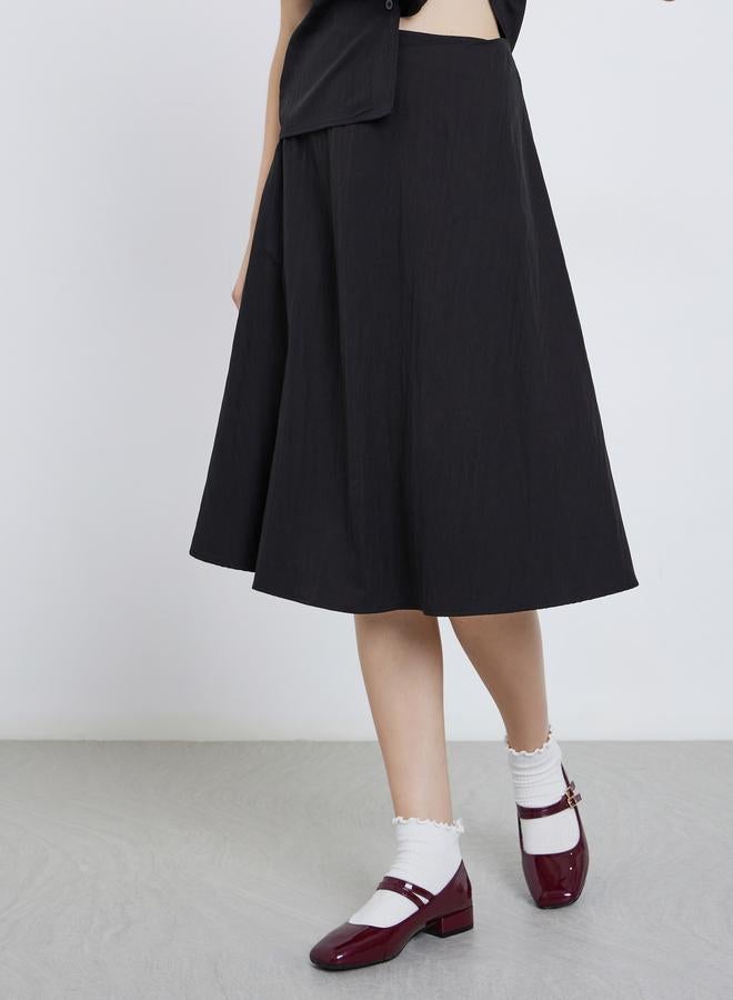 Take Two Women Solid Collared Shirt and Skirts Co-Ords - Image 4