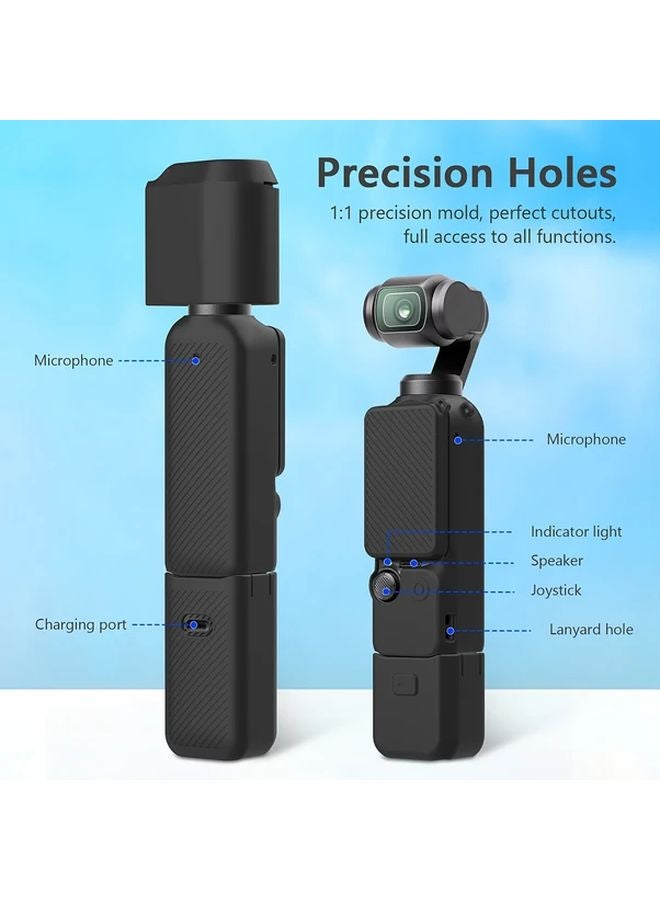 حافظة سيليكون واقية أرجوانية من 6 قطع لكاميرا DJI Pocket 3 Osmo - Image 5