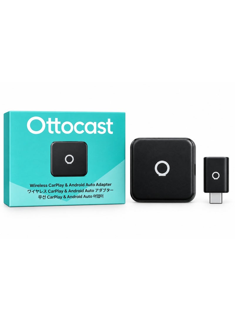 أوتوكاست محول لاسلكي OTTOCAST MINI Slim، أوتوكاست   ميني، يدعم CarPlay وAndroid Auto، اتصال لاسلكي، متوافق مع CarPlay/Android Auto السلكي الأصلي، متوافق مع المركبات المجهزة بنظام ملاحة وتحكم صوتي - Image 1
