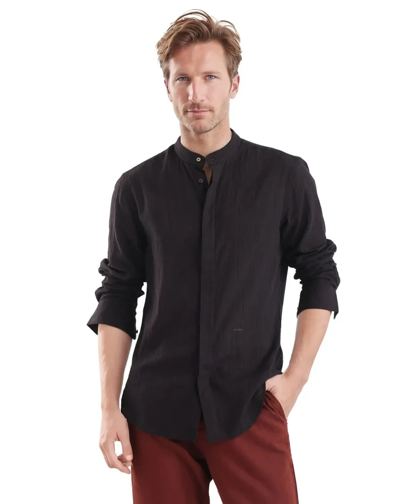 Rare Rabbit Men's Creased Effect Cotton Shirt