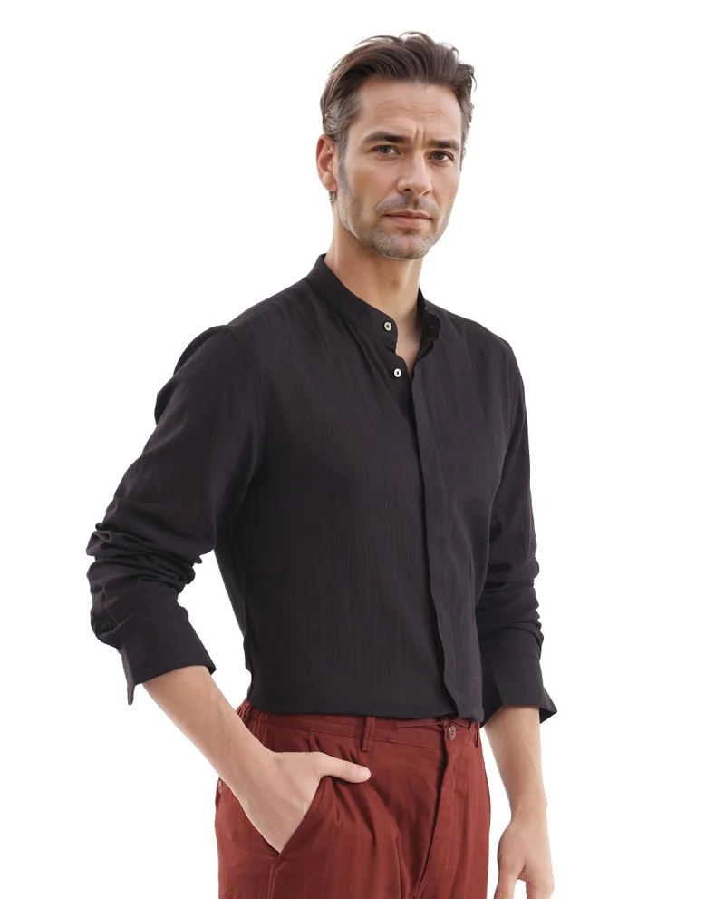 Rare Rabbit Men's Creased Effect Cotton Shirt