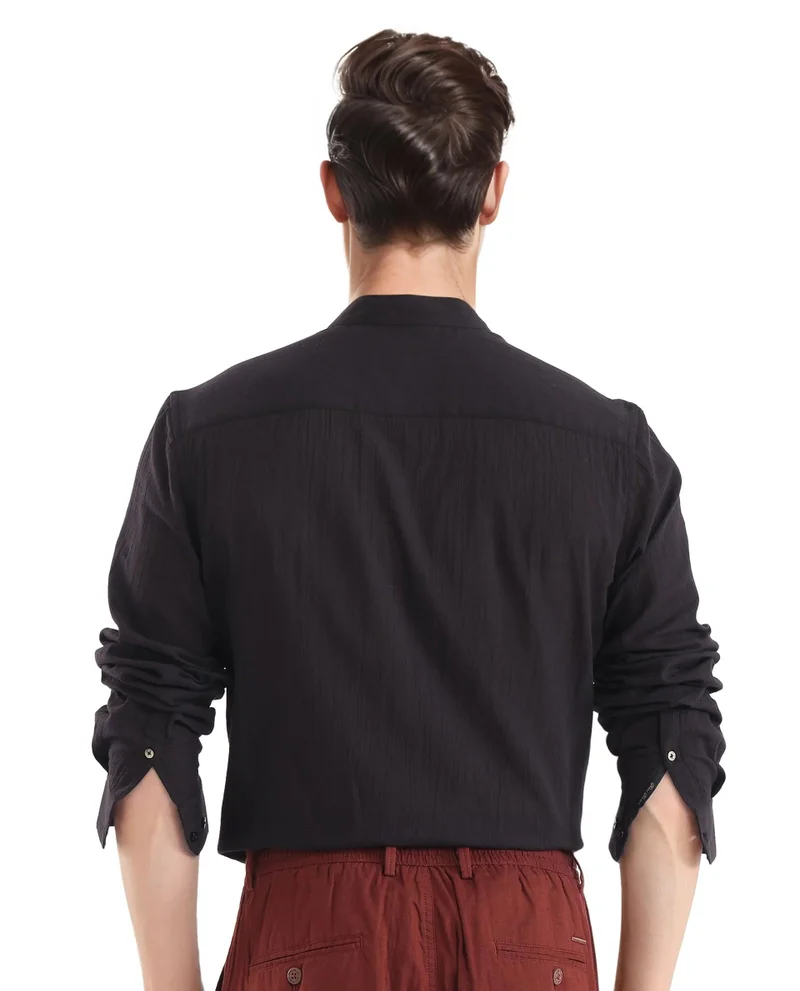 Rare Rabbit Men's Creased Effect Cotton Shirt