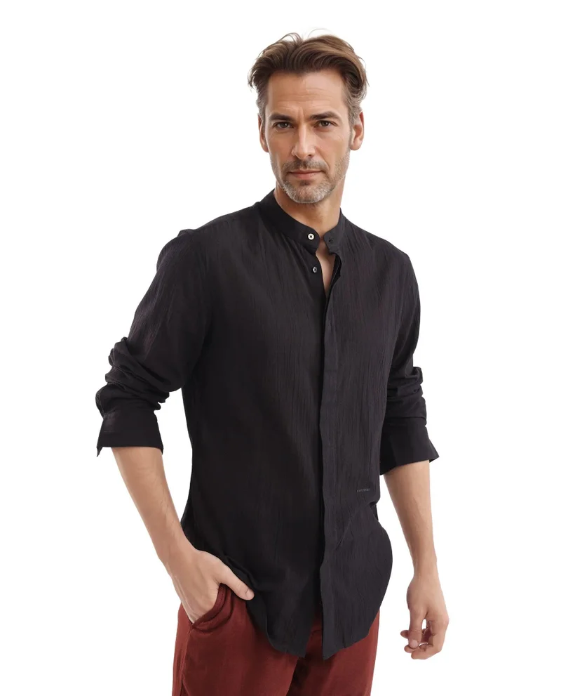 Rare Rabbit Men's Creased Effect Cotton Shirt