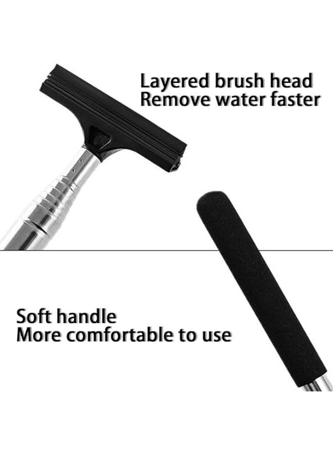 Generic 1 Pcs Car Rearview Mirror Wiper, Retractable Auto Glass Squeegee, Water Cleaner with Telescopic Long Rod, Portable Cleaning Tool for All Vehicles, Universal Automotive Accessories - Image 4