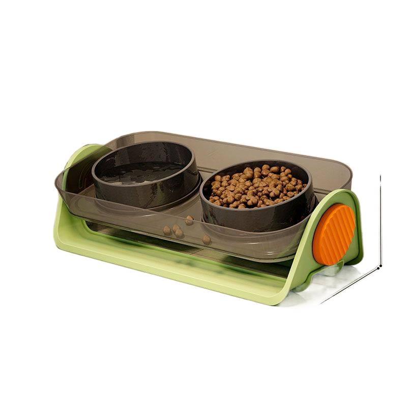 Floor Mat Use Food and Water Stainless Steel Pet Bowl Raised Double with Bowl and Home Use Feeding Bowl Feeding Accessory Use for Cats and Dogs - Image 1