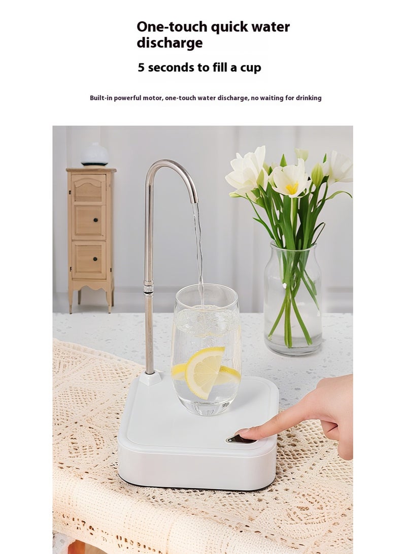 Electric Household Water Dispenser Desktop Pump Bottled Water Automatic Water Dispenser White - Image 4