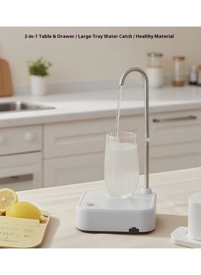 Electric Household Water Dispenser Desktop Pump Bottled Water Automatic Water Dispenser White - Image 2