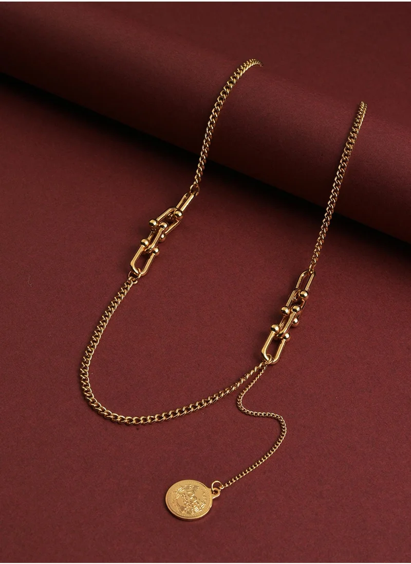 SOHI Designer Pendant With Chain Necklace