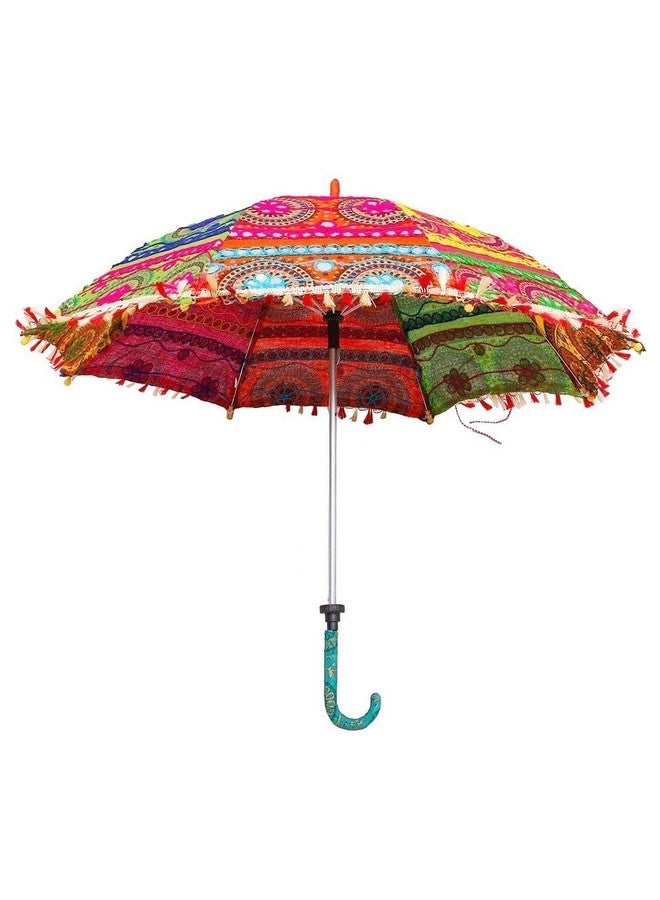 RAINPOPSON Rajasthani Umbrella for Decoration Handicraft Rajasthani Umbrella for Wedding, Engagement, Baby Shower, Birthday,Photoshoot,Event Decoration (Pack of 2) - Image 3