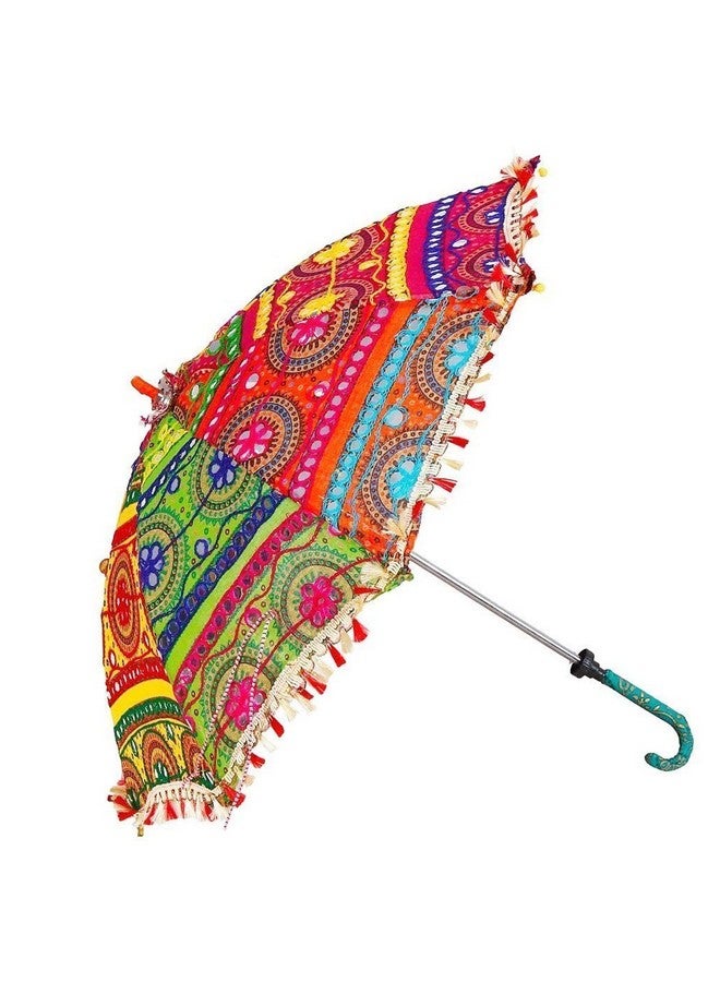 RAINPOPSON Rajasthani Umbrella for Decoration Handicraft Rajasthani Umbrella for Wedding, Engagement, Baby Shower, Birthday,Photoshoot,Event Decoration (Pack of 2) - Image 2