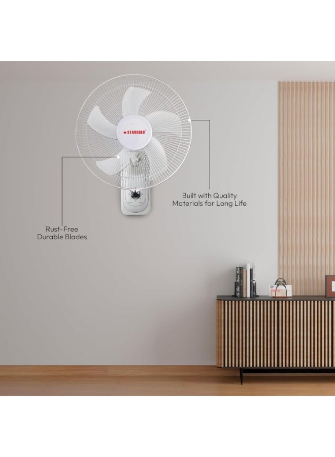 Stargold Wall Mounted Electric Fan 16 Inch 45W with 3 Speed Control - Image 2